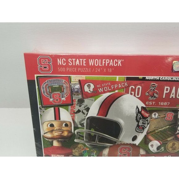 NC State Wolfpack 500 Piece Puzzle 24"x18" Go Pack Stadium Helmet Football A - Picture 3 of 9